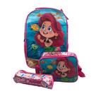 Kit Mochila Carrinho + Lancheira + Estojo Sweet Mermaid - Ref BPD33045