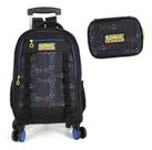 Kit Mochila Carrinho Rodinhas 360 Estojo Box Sonic - Luxcel Kit Mochila Carrinho Rodinhas 360 Estojo Box Sonic - Luxcel