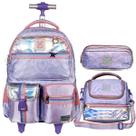 Kit Mochila Carrinho Utility Holográfico Lancheira Estojo Kit Mochila Carrinho Utility Holográfico Lancheira Estojo