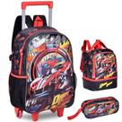 Kit Mochila Carro Fast Machine Escolar Rodinha Tam G 2 em 1 Kit Mochila Carro Fast Machine Escolar Rodinha Tam G 2 em 1