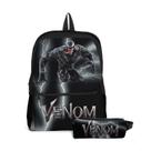 Kit Mochila com Bolso e Estojo Escolar Infantil Alienígena Venom Menino