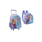 Kit Mochila Com Carrinho e Rodas com Lancheira Térmica Frozen Original