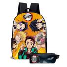 Kit Mochila com Estojo Escolar Anime Demon Slayer Unissex