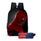 Kit Mochila com Estojo Escolar Infantil do Homem-Aranha Menino