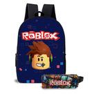 Kit Mochila com Estojo Escolar Infantil do Roblox Menino e Menina Kit Mochila com Estojo Escolar Infantil do Roblox Menino e Menina