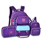 Kit Mochila com Lancheira e Estojo Box Escolar Adolescente