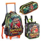 Kit Mochila Com Rodas Lancheira Estojo Escolar Dinossauro Kit Mochila Com Rodas Lancheira Estojo Escolar Dinossauro
