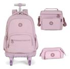 Kit Mochila Com Rodinhas 360 Original Luara By Up4you - Kit Mochila Com Rodinhas 360 Original Luara By Up4you -