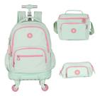 Kit Mochila Com Rodinhas 360 Original Luara By Up4you -