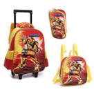 Kit Mochila Com Rodinhas E Lancheira + Estojo Robots Kit Mochila Com Rodinhas E Lancheira + Estojo Robots