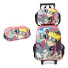 Kit Mochila com Rodinhas Lancheira Estojo Boruto