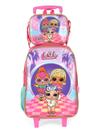 Kit Mochila Com Rodinhas + Lancheira LOL Surprise Rosa