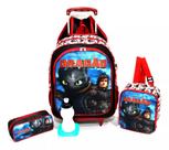 Kit Mochila Como Treinar Seu Dragão Banguela Rodinhas Tam G Kit Mochila Como Treinar Seu Dragão Banguela Rodinhas Tam G