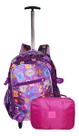 Kit Mochila Coração Love 2102 + Estojo Rodinhas Escolar Top