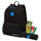 Kit Mochila Costa Escola Resistente Gamer Playstation Menino Kit Mochila Costa Escola Resistente Gamer Playstation Menino