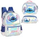 Kit Mochila Costa Stitch Holográfica Com Estojo Lancheira Kit Mochila Costa Stitch Holográfica Com Estojo Lancheira