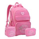 Kit Mochila Costas Color Up Lancheira Estojo Escolar Glitter Cor:Chiclete