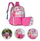 Kit Mochila Costas Estojo Holográfica Rebecca Bonbon Bolsa Escolar Original