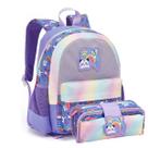 Kit Mochila Costas Infantil e Estojo Escolar Passeio Animais