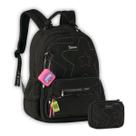 Kit Mochila Costas Luluca Youtuber Estojo Box Girls 100 Pens Cor:Lilás