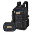 Kit Mochila Costas Sonic E Estojo Box Escolar Juvenil Casual Kit Mochila Costas Sonic E Estojo Box Escolar Juvenil Casual