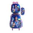 Kit Mochila da Wish Disney em 3D com Rodinhas + Lancheira Térmica + Estojo Escolar