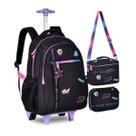 Kit Mochila de Carrinho Esc.+ Lancheira + Estojo Rafa & Luiz Cor: Preto