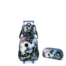 Kit Mochila De carrinho Escolar Futebol Soccer + Estojo e Lancheira - luxcel Kit Mochila De carrinho Escolar Futebol Soccer + Estojo e Lancheira - luxcel