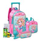 Kit Mochila de Carrinho Infantil com Lancheira Clio Meninas