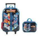 Kit Mochila de Carrinho Infantil + Lancheira Luxcel IC41582AG Heróis Marvel