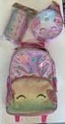 Kit mochila de carrinho + lancheira e estojo - unicornio packme