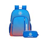 Kit Mochila De Costas Bahia E Estojo Dupla Divisória Escolar