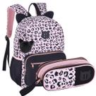 Kit Mochila de Costas c/ Estojo Rosa Oncinha Uatt Clio