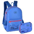 Kit Mochila de Costas Disney Stitch Azul Escuro Com estojo