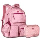Kit Mochila de Costas E Estojo Escolar Fofa Oficial Alice Palucci It Girl Cor:Rosa Kit Mochila de Costas E Estojo Escolar Fofa Oficial Alice Palucci It Girl Cor:Rosa