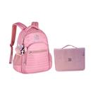 Kit Mochila de Costas e Estojo Fichário Rebecca Bonbon Escolar com Estampa Holográfica RB24588 RB24667