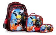 Kit Mochila De Costas Naruto Lancheira Estojo Kit Mochila De Costas Naruto Lancheira Estojo