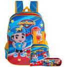 Kit Mochila De Costas Os Aventureiros E Estojo Com Lancheira