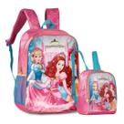 Kit Mochila de Costas Princesas Mágicas C/ Lancheira Térmica Infantil Escolar - Clio Kit Mochila de Costas Princesas Mágicas C/ Lancheira Térmica Infantil Escolar - Clio