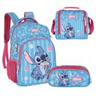 Kit Mochila de Costas Stitch sorvete com Lancheira e Estojo - Luxcel