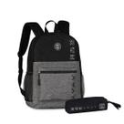 Kit Mochila De Costas Universitário Run Away Com Estojo