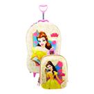 Kit Mochila De Rodinha E Lancheira Princesa Bela 3D