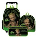 Kit Mochila de Rodinha Groot X c/ Lancheira e Estojo Xeryus