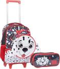 Kit Mochila de Rodinha Lancheira e Estojo Dalmata Yepp MIM6326