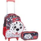 Kit Mochila de Rodinha Lancheira e Estojo Dalmata Yepp MIM6326