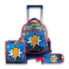 Kit Mochila De Rodinha Pequena + Lancheira Térmica + Estojo Kit Mochila De Rodinha Pequena + Lancheira Térmica + Estojo