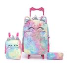 Kit Mochila de Rodinha Spector Pelúcia Uny Unicórnio Resistente