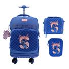 Kit Mochila De Rodinha Stitch 360º + Lanch Estojo Box 50052