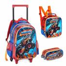 Kit Mochila De Rodinhas Carro Extreme Nigro