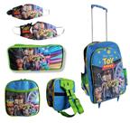 Kit mochila de rodinhas dinossauro escolar infantil meninos masculino moda volta as aulas